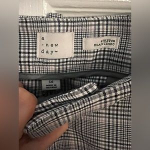 Grey Plaid Pants with pockets and hidden zipper